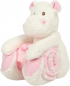 Preview: Hippo oder Hase inkl. Babydecke mit Name & Datum bestickt